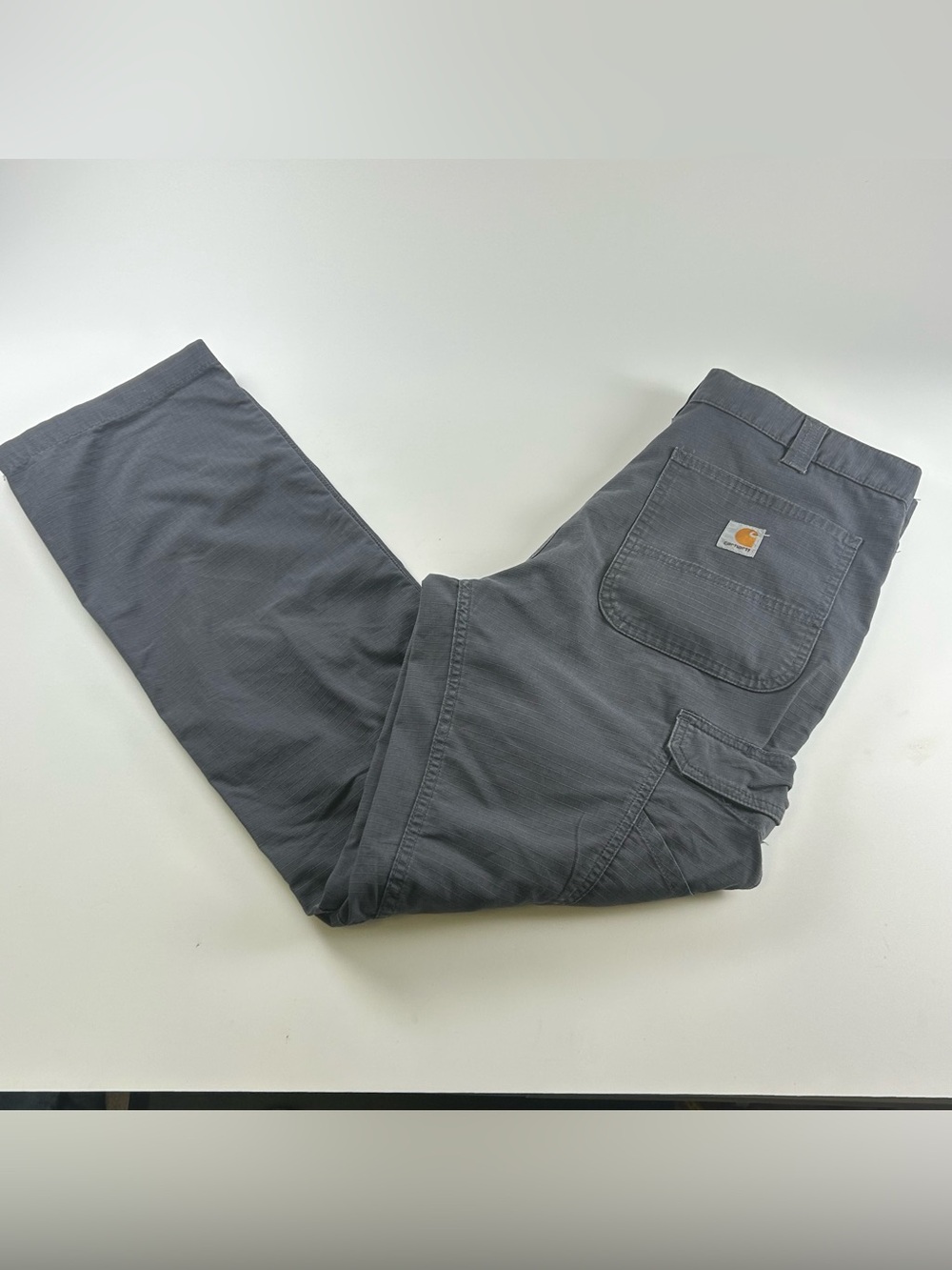 Carhartt Men’s SZ 32x32 Gray Relaxed Fit Ripstop Cargo Utility Work Pant Force